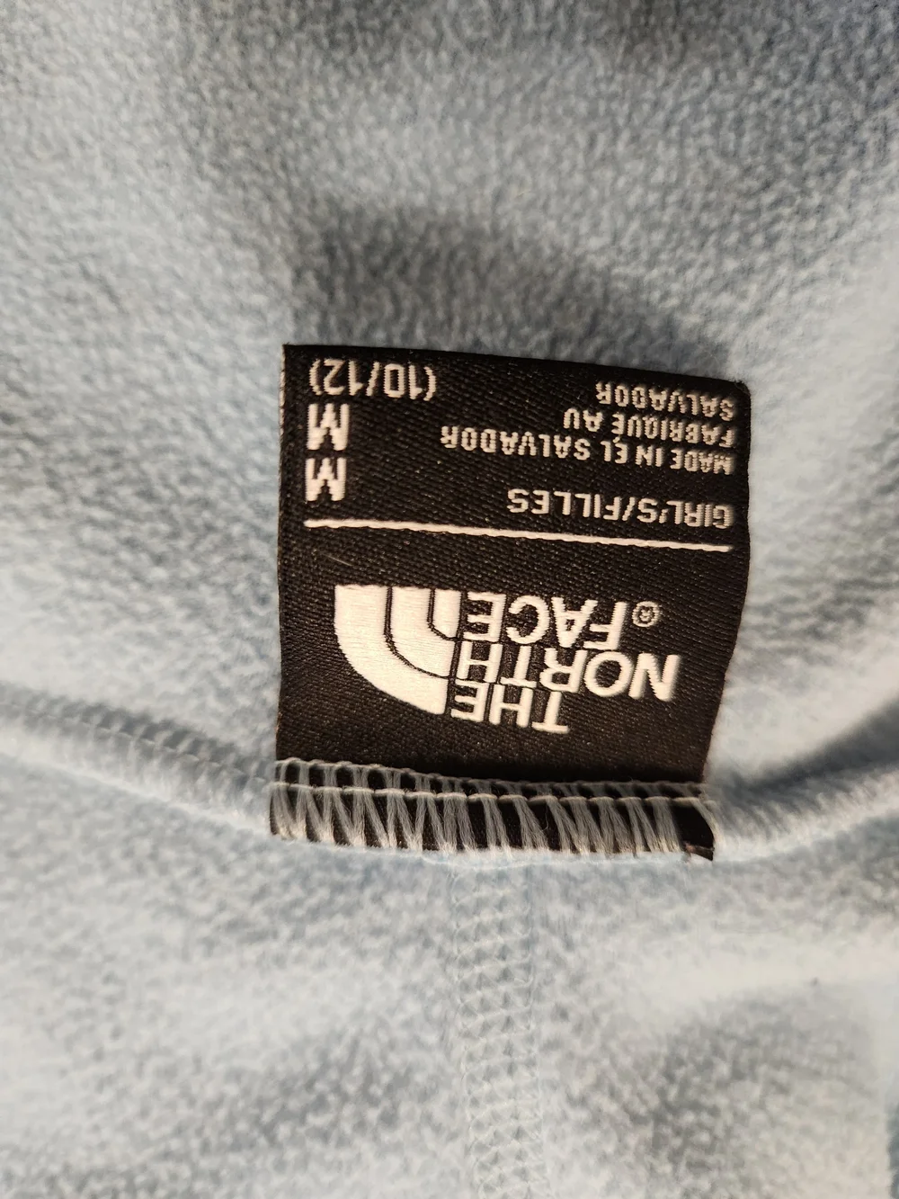 The North FaceFleece Sweatshirt Jacket Solid Teal Blue Gray Full Zip Sz M 10 12